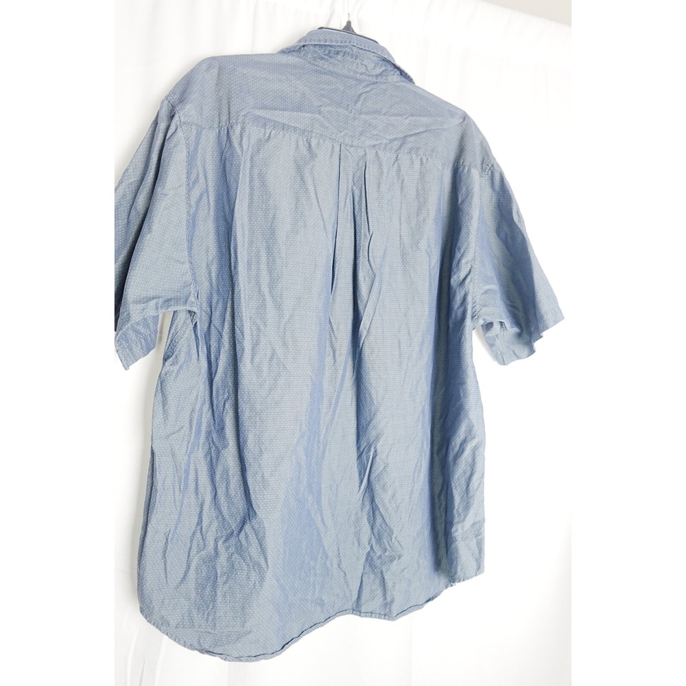 Alexander Julian Shirt Organic Cotton Mens X-Large Blue Dotted print Button‎ - Picture 6 of 6